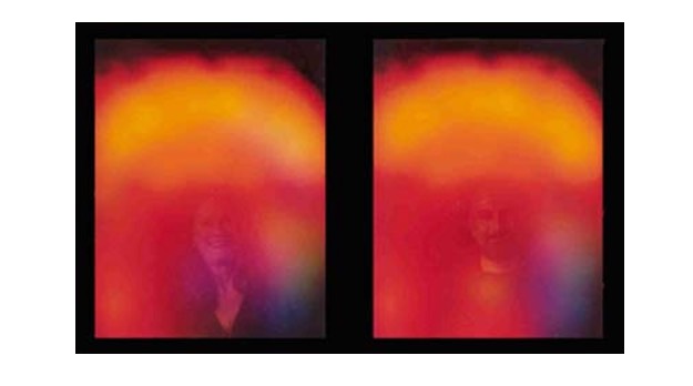 Thermal aura heat map showing energy healing